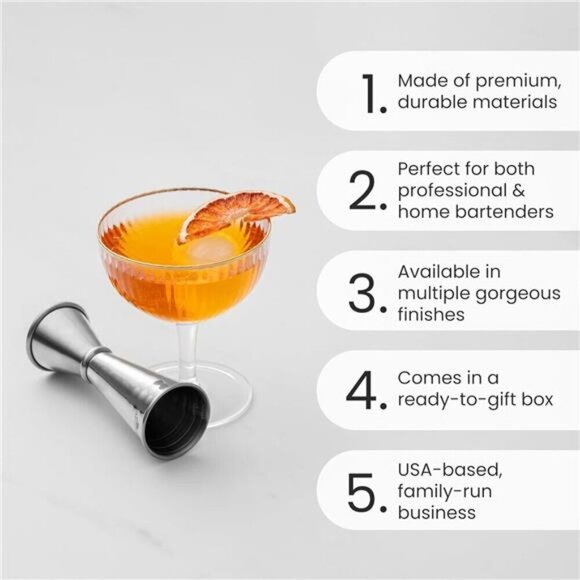 Stainless Steel Japanese Jigger Cocktail Measuring Cup for Bartending Bar Tools - Picture 4 of 7